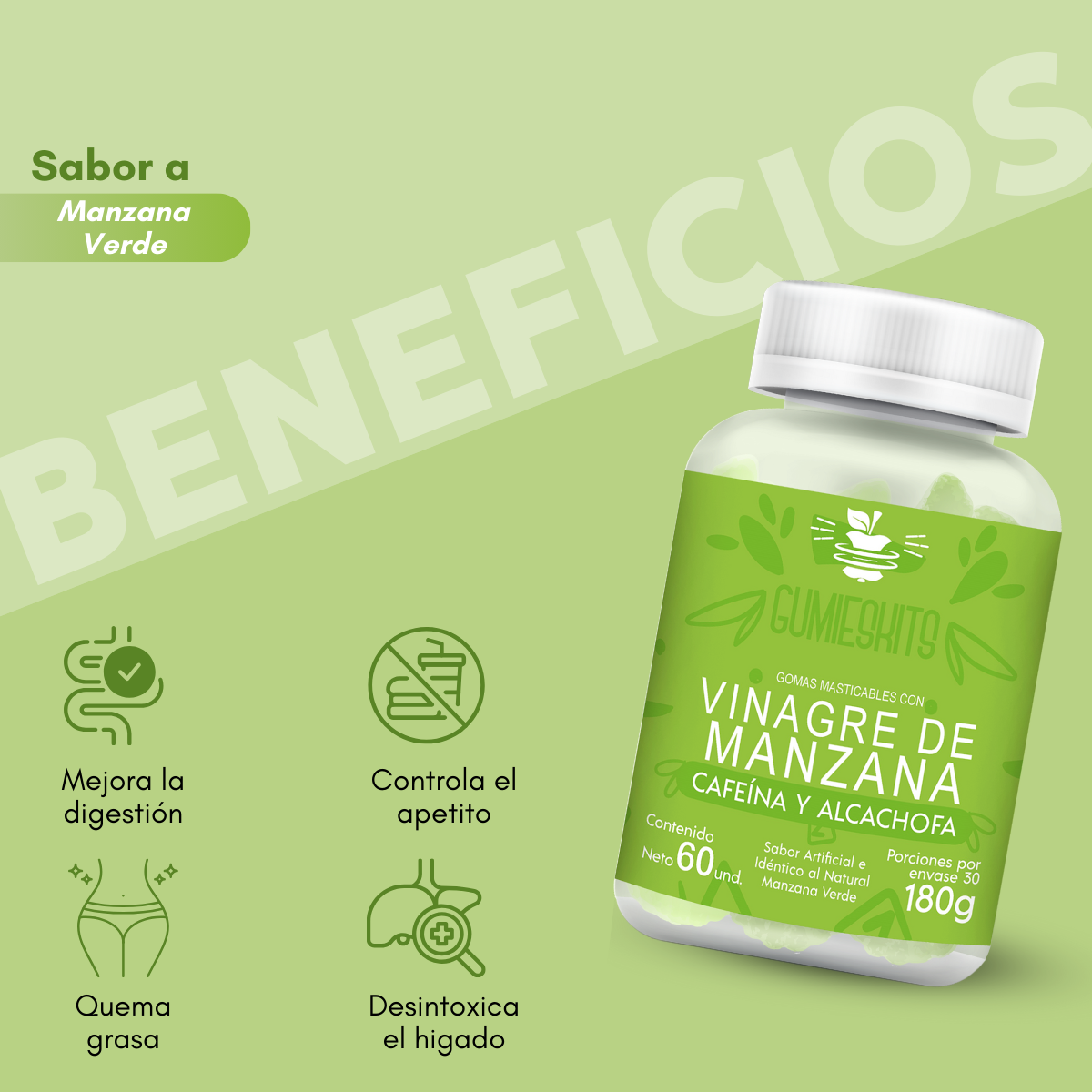 Gomitas de vinagre de Manzana