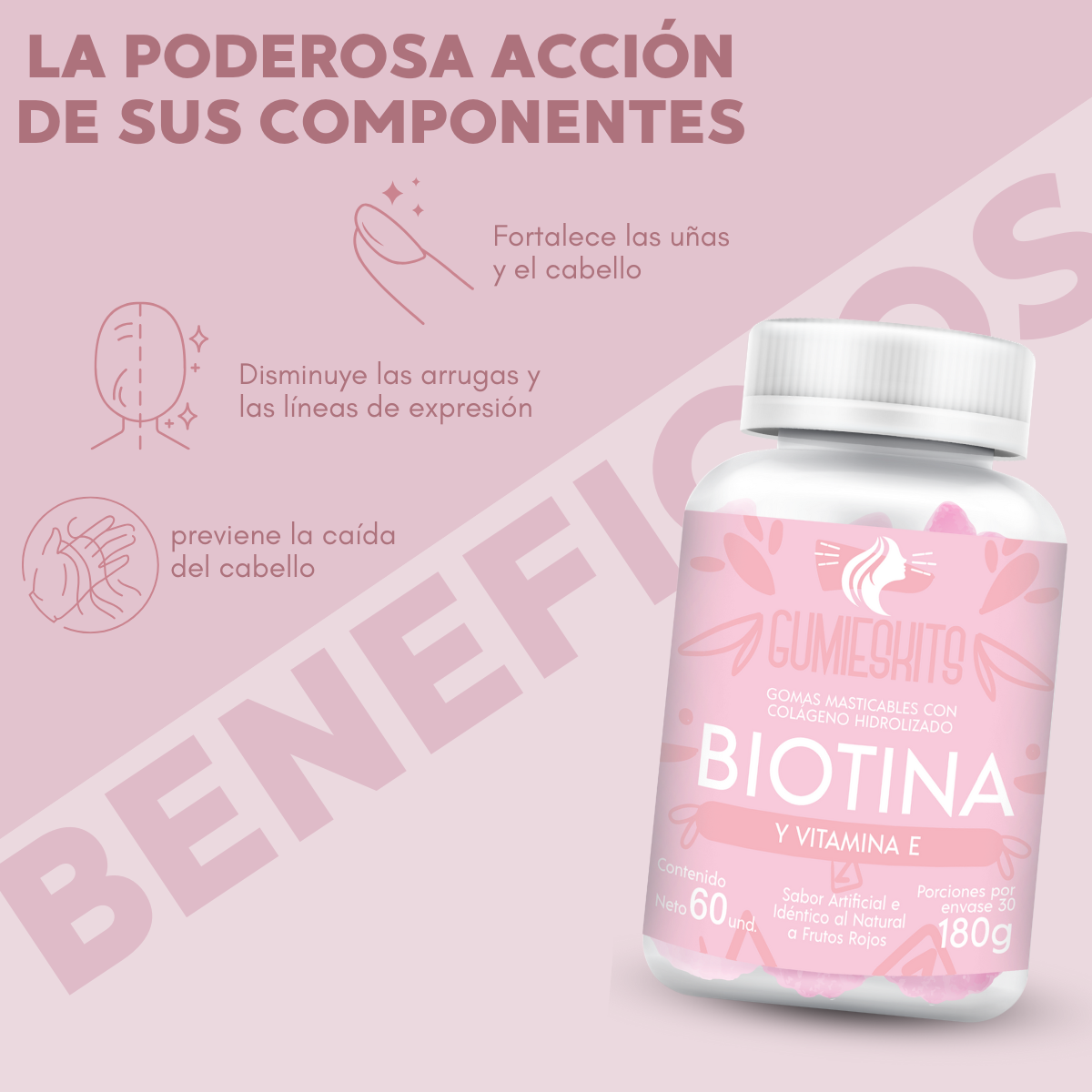 Gomitas de BIOTINA