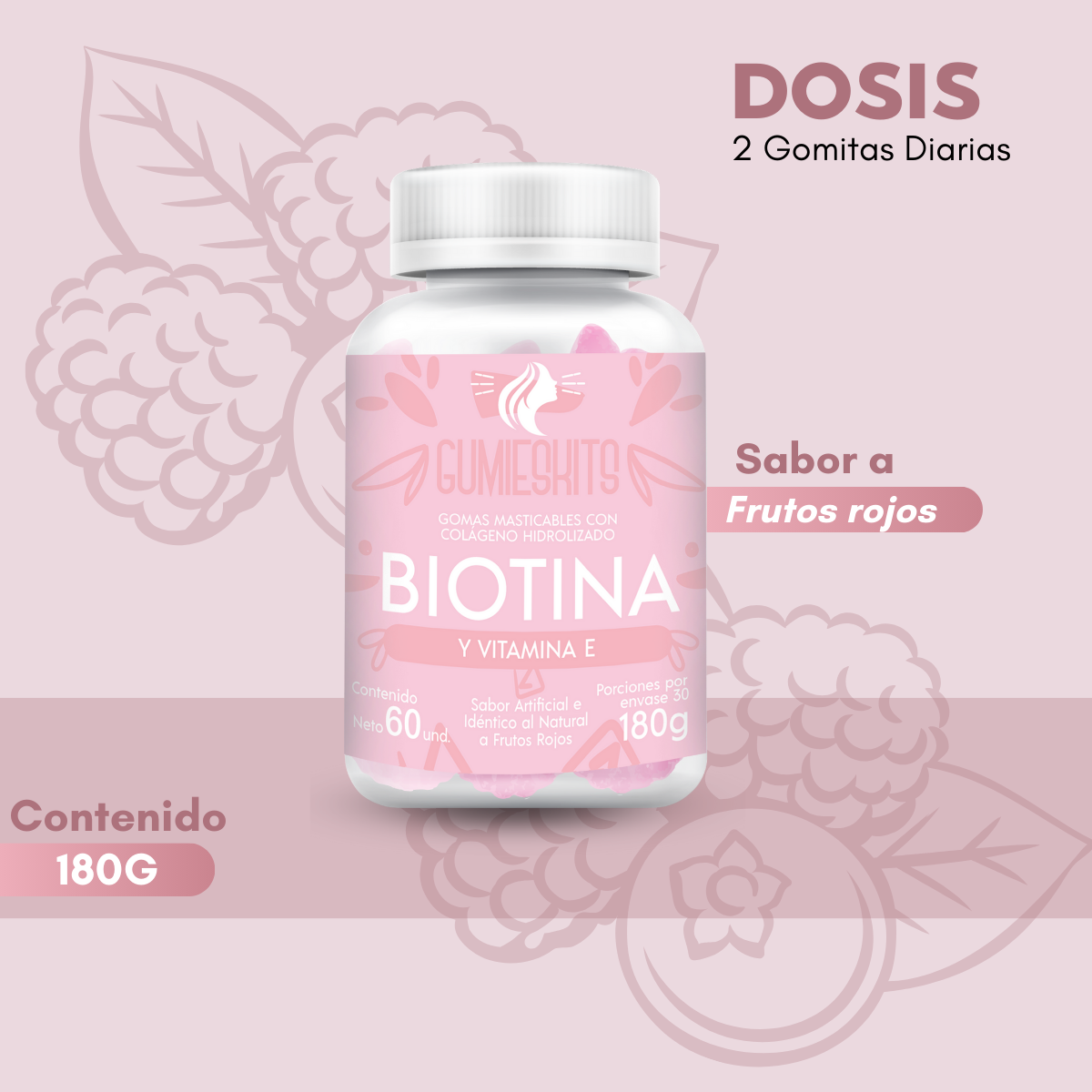 Gomitas de BIOTINA