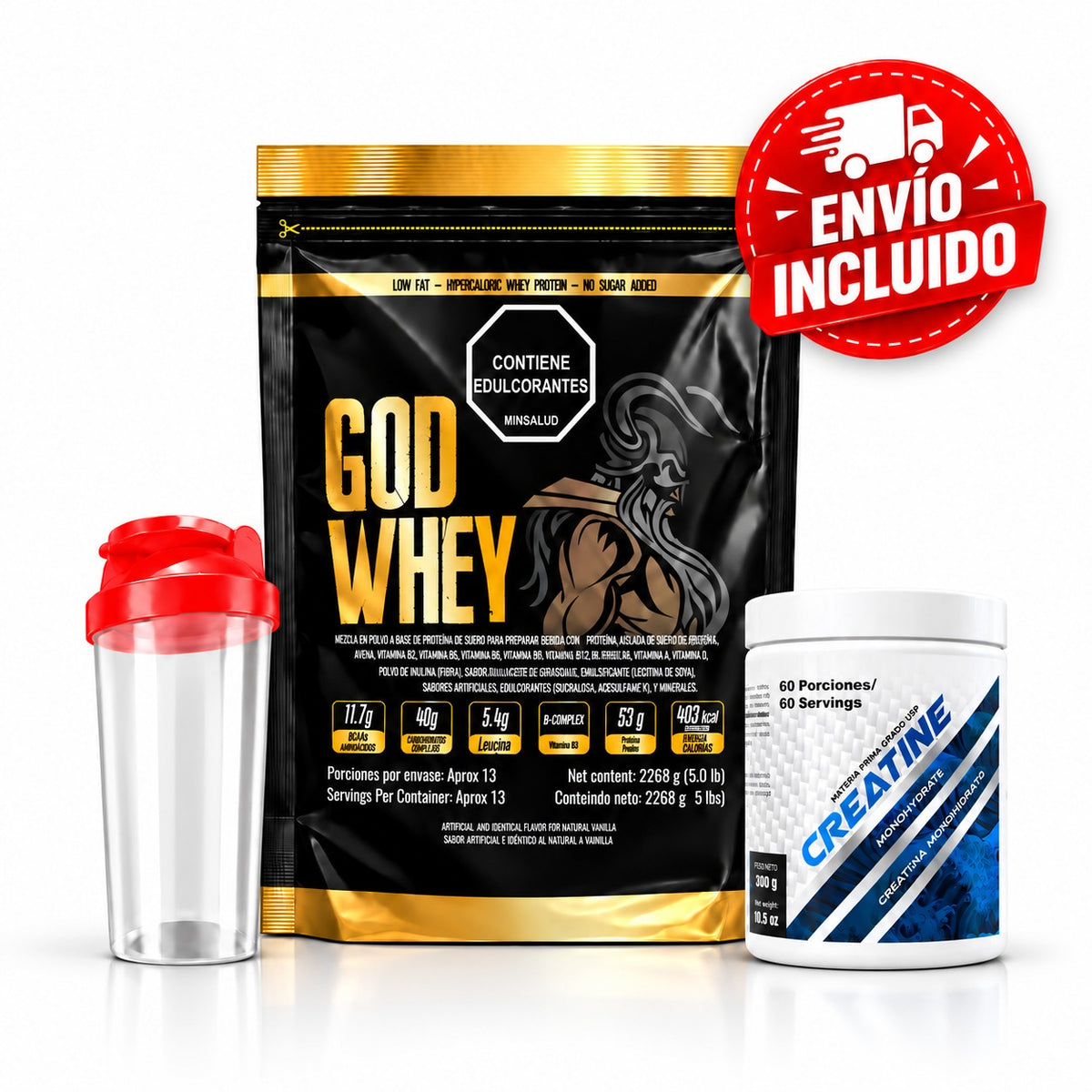 Proteína 5lb + Creatina Pura 100%